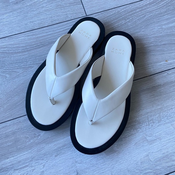 Zara Home contrast Leather Sandals 🍦US 8 - Picture 10 of 13